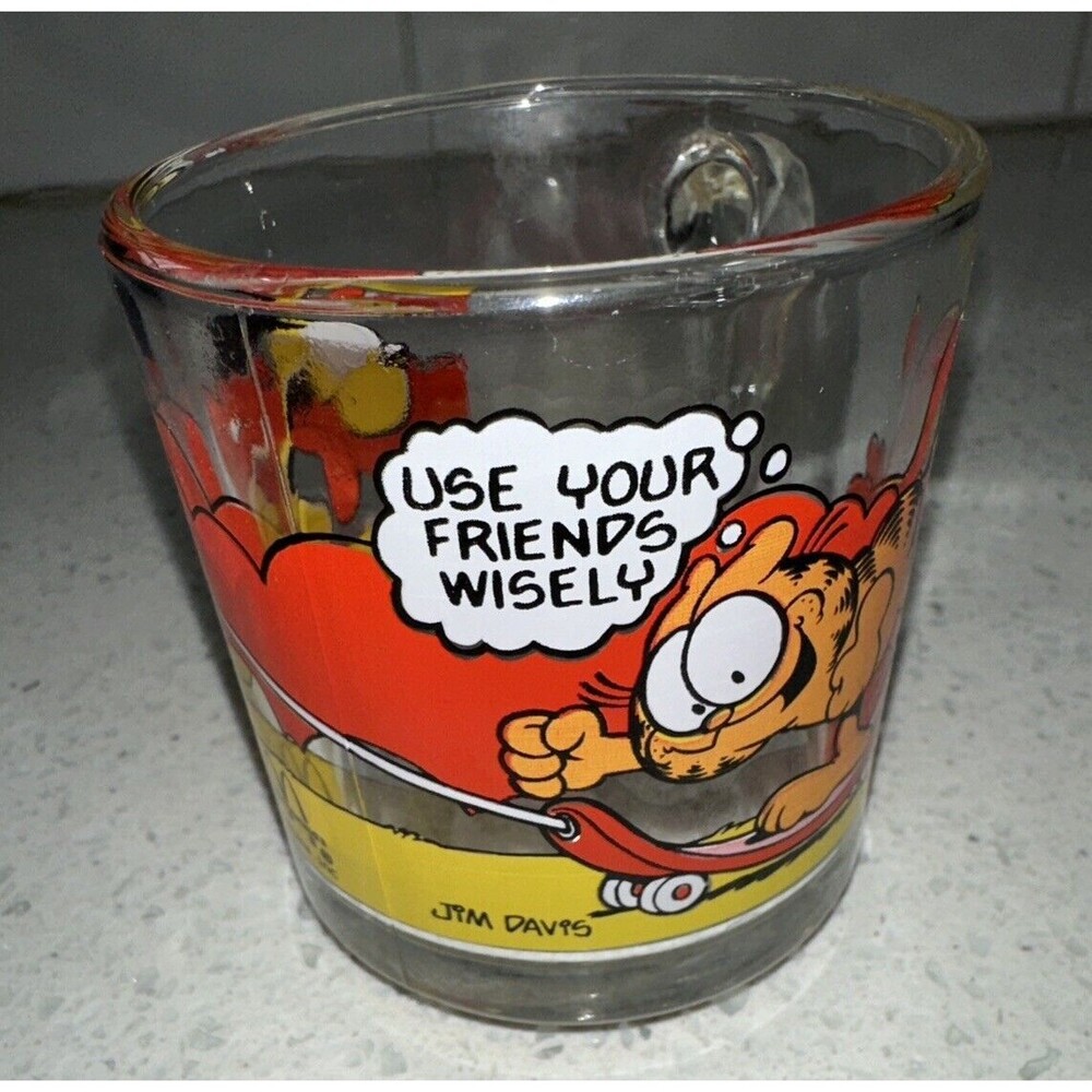 McDonald's Garfield Coffee Mug Cup 1978 Jim Davis Anchor Hocking 10 oz Vintage